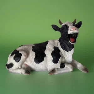 Hilarious DESIGN TOSCANO Large LAUGHING COW Statue for House or Garden - Picture 1 of 9