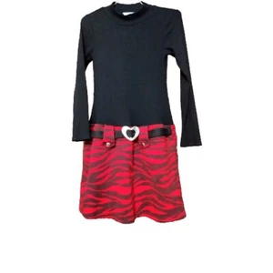 Girls Bonnie Jean Black And Red Dress Size 16 - Picture 1 of 1