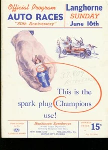 Sports Pub: Langhorne Speedway AAA Sprints Race Program June 16 1940 - Picture 1 of 1