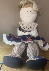 Hand Made Wooden Block Body Shelf Doll LG - Picture 1 of 2