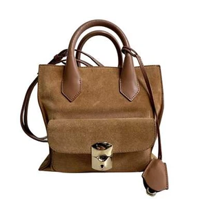 BALENCIAGA Brown Suede Top Handle Bag - Picture 1 of 18