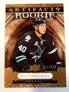 2009-10 Artifacts - RILEY ARMSTRONG #166 San Jose Sharks Rookie RC /999 - Bild 1 von 1