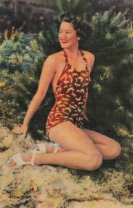 AK Frau Badeanzug weiße Schuhe - Bild 1 von 2