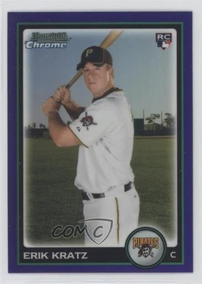 2010 Bowman Draft Chrome Purple Refractor Erik Kratz #BDP55 Rookie RC - Image 1 of 2