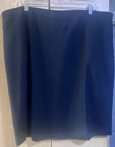 NWT J. Jill Ponte Pencil Skirt Women’s Size 2X Black Stretch Pull On Skirt - Picture 1 of 3