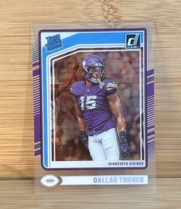 2024 Panini Clearly Donruss - Rated Rookie Dallas Turner #63 (RC) - Picture 1 of 2