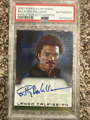 2001 Topps Star Wars Evolution Billy Dee Williams  Autograph Card PSA Authentic - Image 1 of 2