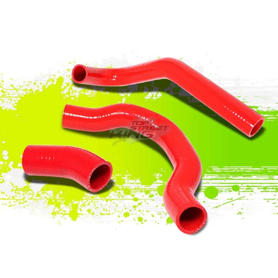 PARA 180SX 200SX S13 CA18DET ROJO MANGUERA RADIADOR SILICONA ANTIGRIETAS 3 CAPAS/CAPA Foto 1 de 1