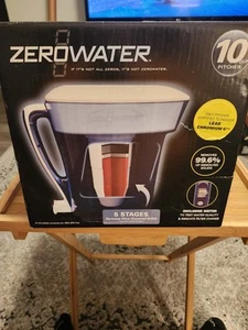 NEW ZeroWater ZP-010 Water Filtration Pitcher 10 Cup 5 Stage Digital TDS Meter - Picture 1 of 5
