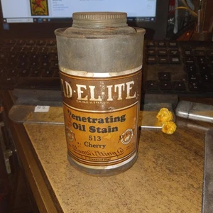 Ad El Ite Can Oil Stain Vintage - Picture 1 of 5
