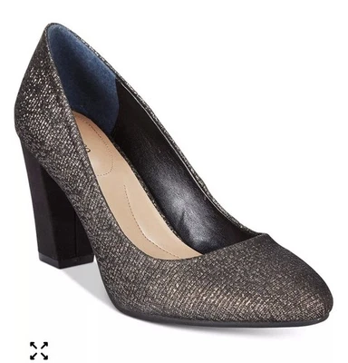 Zapatos de tacón alto Style & Co Asyaa, negros y dorados, talla 8,5 Foto 1 de 4