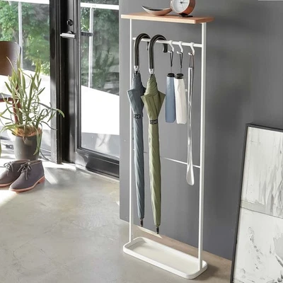 Yamazaki Home Hänge Schirmständer Regenschirmhalter 112cm weiß mit Ablage - Bild 1 von 4