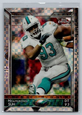2015 Topps Chrome #22 Ndamukong Suh Xfractors Miami Dolphins E58 - Image 1 of 2