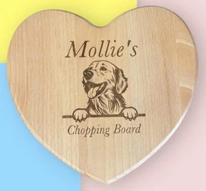 Personalised Small Dog Heart Serving/Chopping Board, Any Breed - Picture 1 of 38