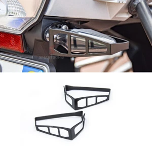 2 Stück Motorrad Blinker Schutz Aluminium SCHWARZ KURZE BASIS - Bild 1 von 11