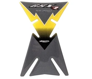 Almohadilla protectora de tanque de motocicleta Ariete - almohadilla de tanque amarilla aspecto carbono GSX-R - Imagen 1 de 2
