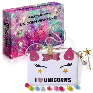 Make Your Own Unicorn Purse Kit Arts and Crafts for Kids DIY Unicorns Gifts f... - Picture 1 of 9