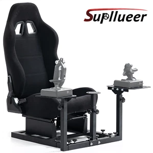 Cabina de simulación de vuelo Supllueer con asiento adecuado para Thrustmaster A10C Logitech X56 - Imagen 1 de 7