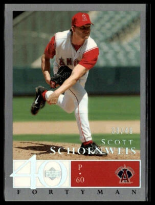 2003 Upper Deck 40-Man #23 Scott Schoeneweis Man - Rainbow #/40 - Image 1 of 2