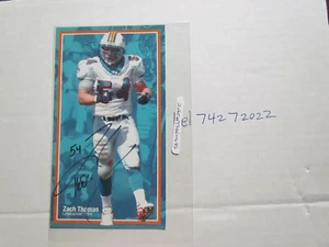 Postal firmada por Zach Thomas - Imagen 1 de 2
