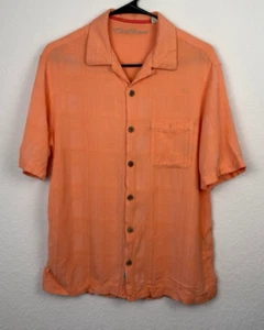 Mens Caribbean Coral Orange Button Down Size Medium Raydon Breathable Shirt - Picture 1 of 11