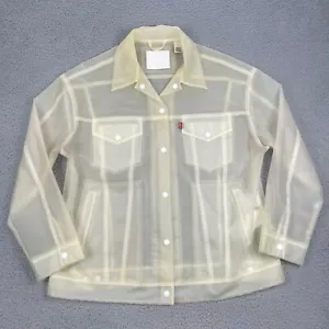 Levis Jacket Mens Large Transparent PVC Type 3 Trucker Rare Streetwear Big E - Picture 1 of 9