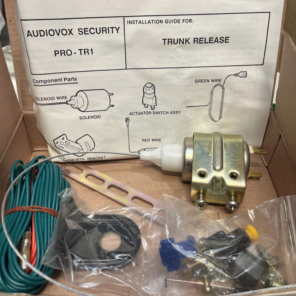 Audiovox PRO-TR1 Security Trunk Release NIB Complete Kit - Image 1 of 1