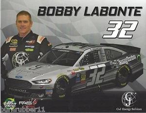2015 BOBBY LABONTE "C&J ENERGY SERVICES" #32 NASCAR SPRINT CUP POSTCARD - Picture 1 of 2