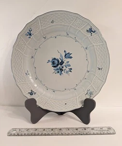 MIKASA Precious Blue Sheffield Chop Plate 12.5" Round SERVING PLATTER D2502 EUC - Picture 1 of 5