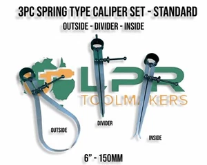 Spring Calipers [Dividers, Inside & Outside] 150mm /6" 3pc set Standard Type - Bild 1 von 1