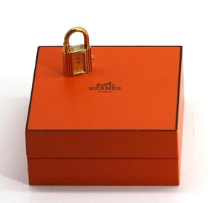 Hermes Gold Toned Kelly Bag Watch Charm - Picture 1 of 7