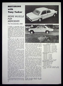 Classic Mercedes 280E Road Test - 1972 Original Press Cutting F112 - Picture 1 of 1