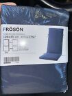 Ikea Froson Slip Cover Seat/ Back Pad Outdoor Blue  45 5/8" x 17 3/4 " Duvholmen