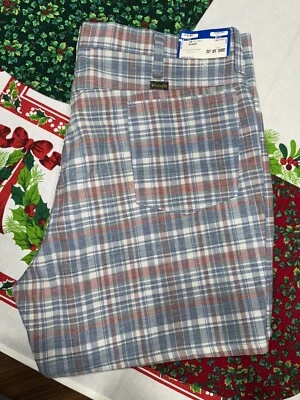 Vintage 1970s MCM Wrangler Plaid Cut Off Shorts Men’s Size 38 USA NOS w/ Tags - Image 1 of 4