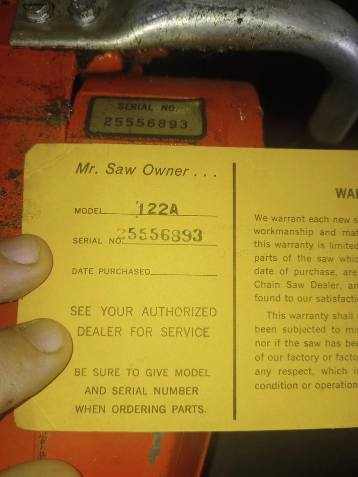 vintage wright 122A chainsaw  - Image 1 of 4