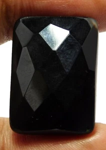 Cabochon cuscino spinale nero 100% naturale pietra preziosa sciolta 23x16x6 mm 23,95 cts - Foto 1 di 4