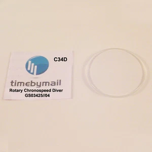 Watch Glass Crystal For ROTARY CHORNOSPEED Diver GS03425//04 (13518) 32.5mm C34D - Picture 1 of 1