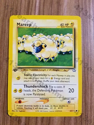 Pokemon Neo Genesis 1st Edition 65/111 "Mareep" EX-NMint  - Image 1 of 2