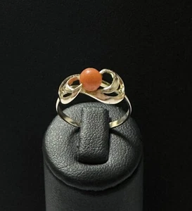 Goldring mit Koralle Gold 333/ 8 Karat Größe 56 - Bild 1 von 12