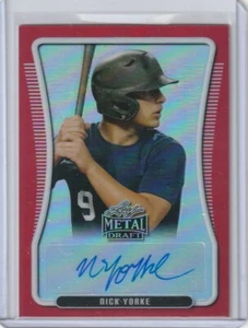 2020 Leaf Metal Draft Nick Yorke RED PRISMATIC Autograph Auto Rc #d 5/5 Redsox - Picture 1 of 2