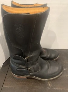 Chippewa 27862 Rally Biker Boots Men’s Size 10 D Buckle Black Oil Resistant - Picture 1 of 21