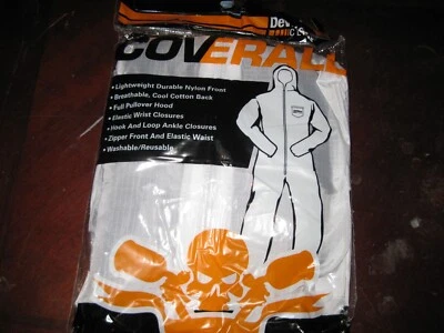 DeVilbiss CLEAN 803598 Reusable Coverall White Nylon Front/Cotton Back (X-Large) - Image 1 of 3