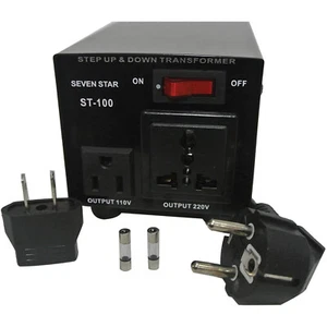 Heavy Duty ST100 100 Watt 110 220 Volt Voltage Converter 110v 220v Transformer - Picture 1 of 3