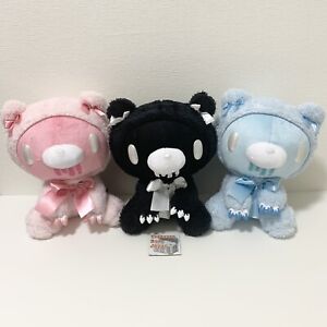 Chax GP Gloomy Grizzly Bear Plush Doll Fluffy Night Wear Pink & Black & Blue Set