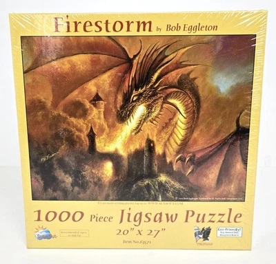 Firestorm Bob Eagleton Dragon Jigsaw Puzzle 1000 Sunsout NIB Sealed - Image 1 of 4