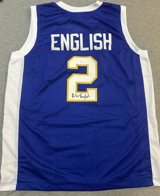 ФУТБОЛКА АЛЕКСА АНГЛИЙСКОГО NO2 С ПОДПИСЬЮ DENVER NUGGETS НА ЗАКАЗ ДОМАШНЯЯ HOF 1997 JSAWITNESS - Изображение 1 из 4