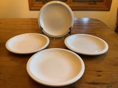 Pottery Barn Set of 4 Salad Plates 7 3/4” White Thick Restaurant Ware - Image 1 of 4