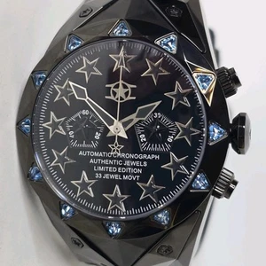 Watchstar Super Star Automatic Chronograph Watch 48mm Men's 33 Jewel - Picture 1 of 7