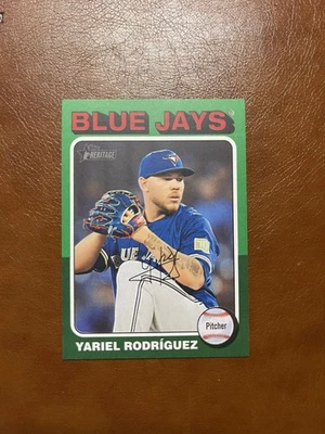 2024 Topps Heritage - Yariel Rodriguez #550 Green Border Toronto Blue Jays  - Image 1 of 2