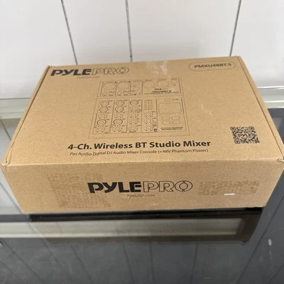 Pyle 4-Ch. Bluetooth Studio Mixer, Pro Audio Digital DJ Audio Mixer Console - Image 1 of 4